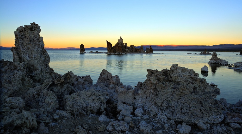 Another view (HDR) of Mono Lake, just after sunset.  (The confluence point lies off the left side of this photo.)