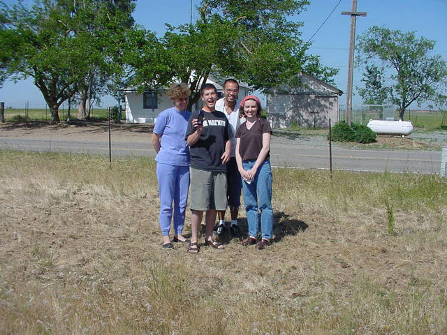 Our group standing at 38N 121W