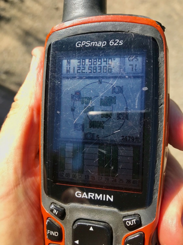 My GPS receiver, 1.14 miles from the point