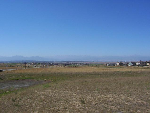 The Colorado Front Range, looking west from a hilltop, 1.1 km west of the confluence