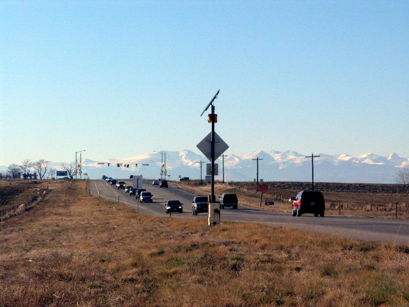 View west towards the Rocky Mountains