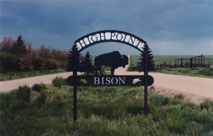 The confluence is on High Point Bison Ranch