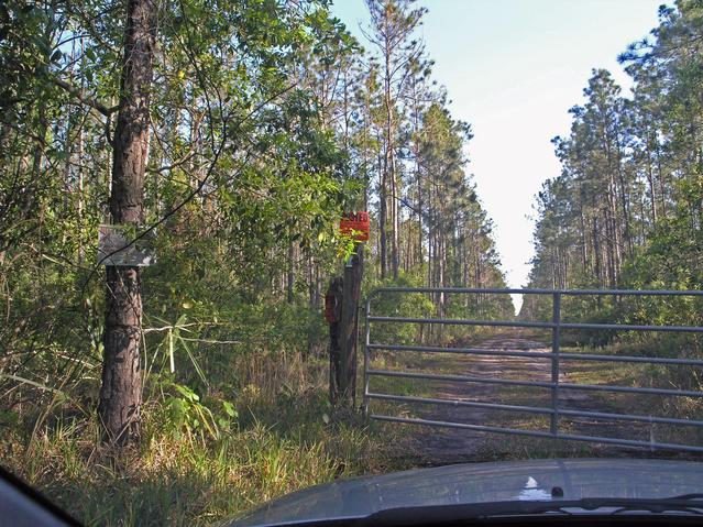 The south entrance to the area was also barred