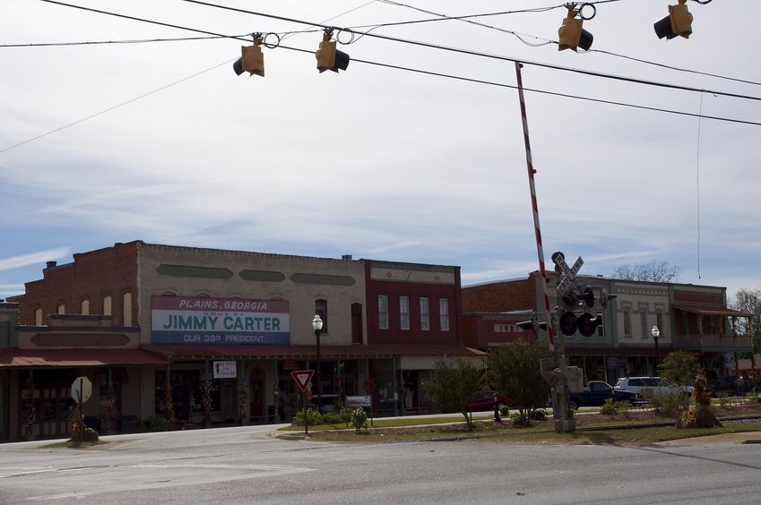 Nearby "Plains, Georgia" - the hometown of former president Jimmy Carter