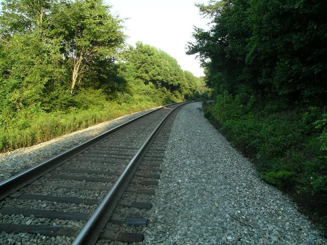 the railroad tracks I walked along