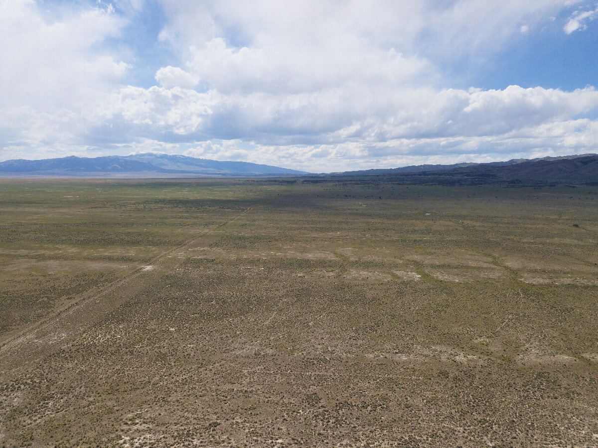 View West (along the Utah-Idaho state line), from 120m above the point