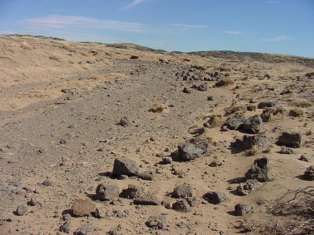 A rough section of Owinza Desert Road