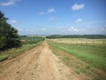 #9: Looking west along the state line, with the confluence field to the left in the mid-distance, Kansas on the left, Nebraska on the right.