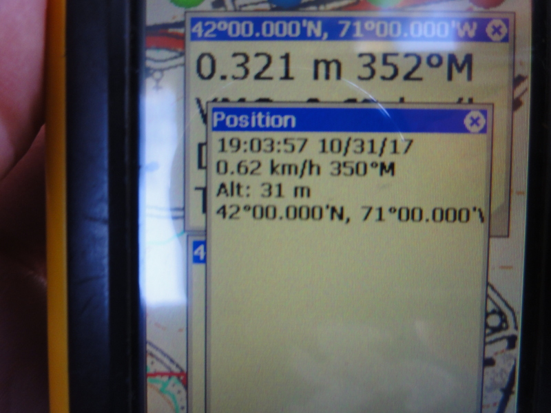 GPS receiver screen