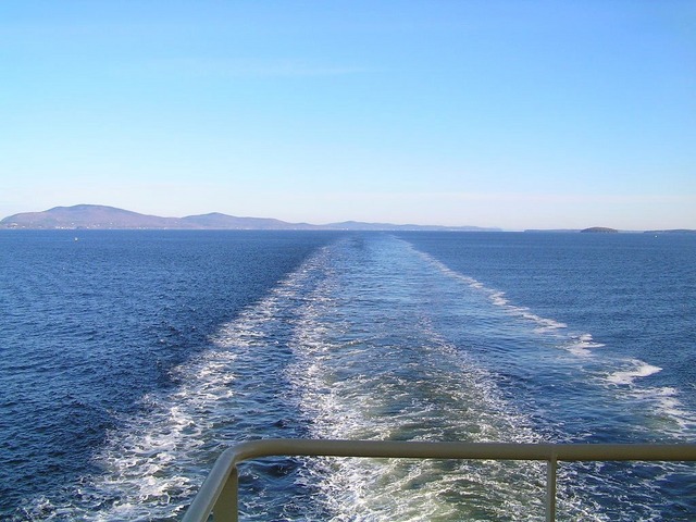 Steaming down the Penobscot Bay