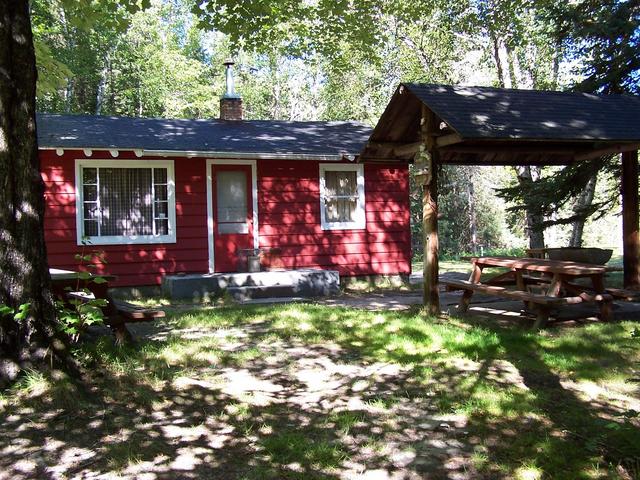 The cottage located near the confluence.