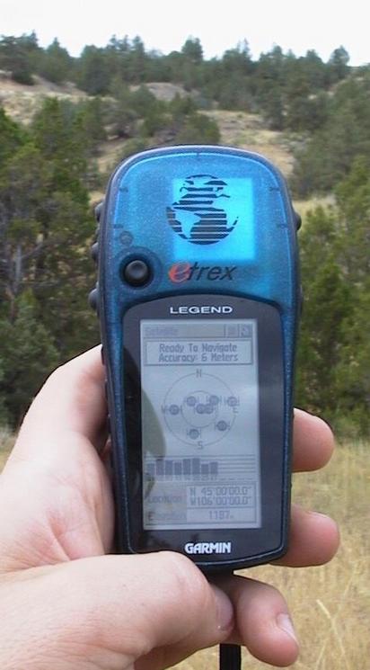 GPS Screen: all zeros, elevation 1187 meters, accuracy within 6 meters