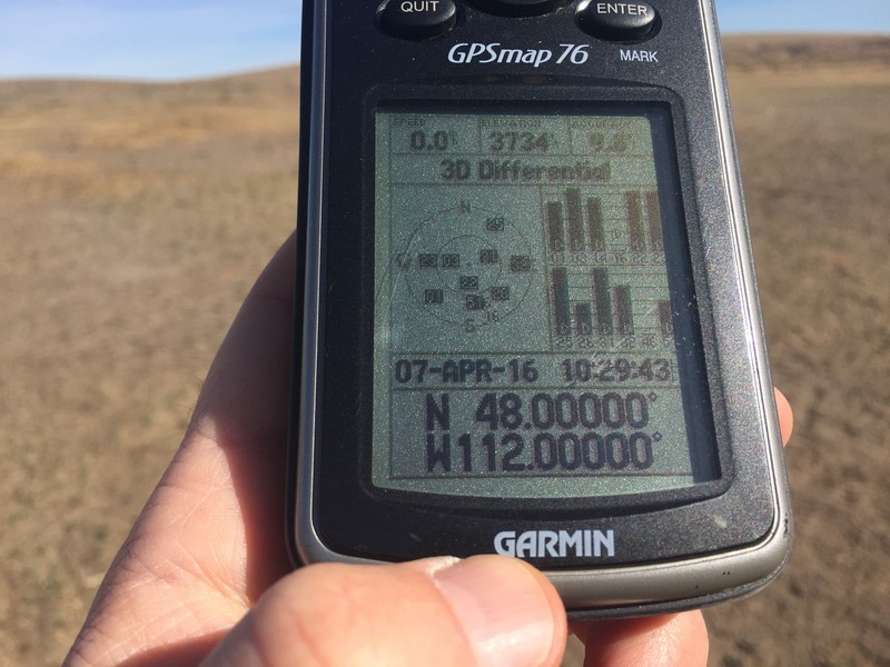 GPS reading at the confluence site. 