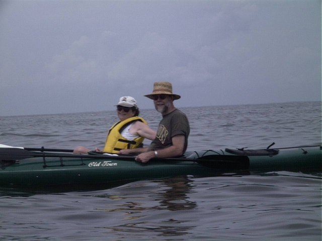 Mom & Dad, on the water and at the Confluence.