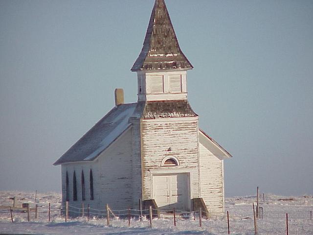 One of the churches dotting the area landscape, this one about 20 km south of the confluence, in South Dakota.