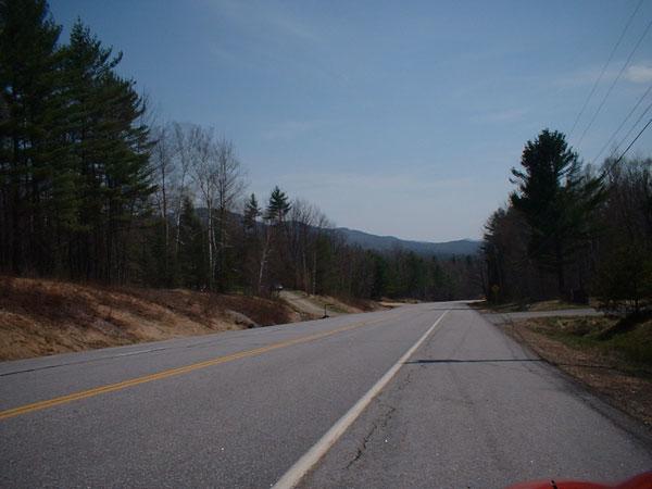 The road approaching the New Hampshire border.