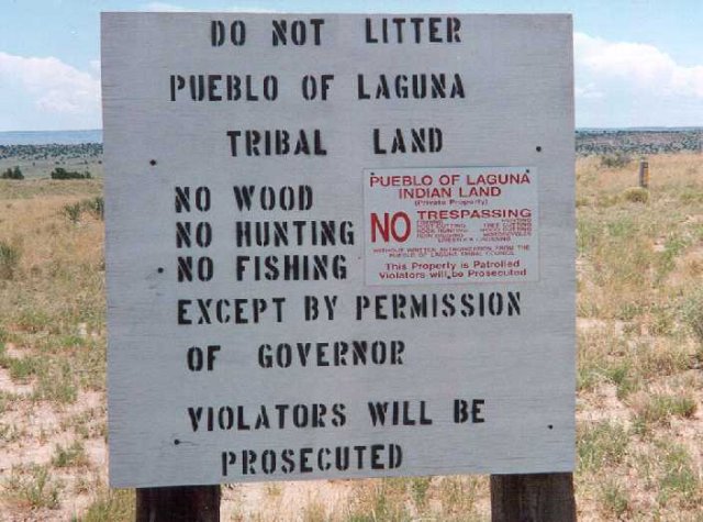 Laguna Pueblo, No Trespassing