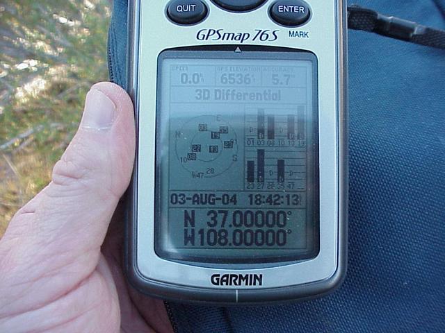 GPS receiver at confluence site.