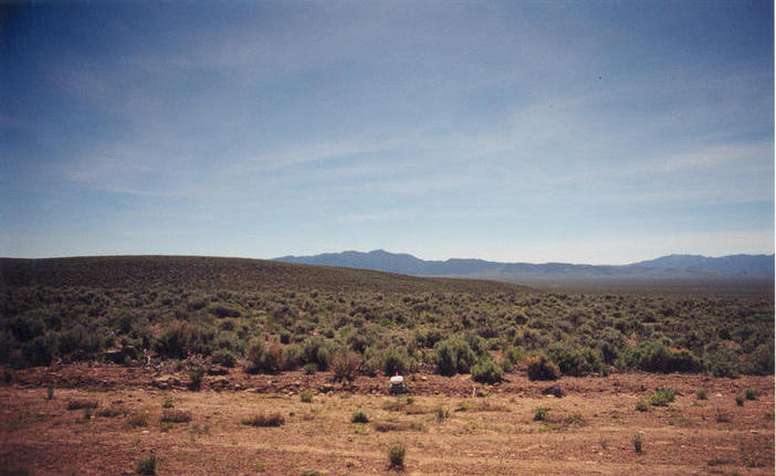 Looking west at the Antelope Range on the far side of Little Smoky Valley.