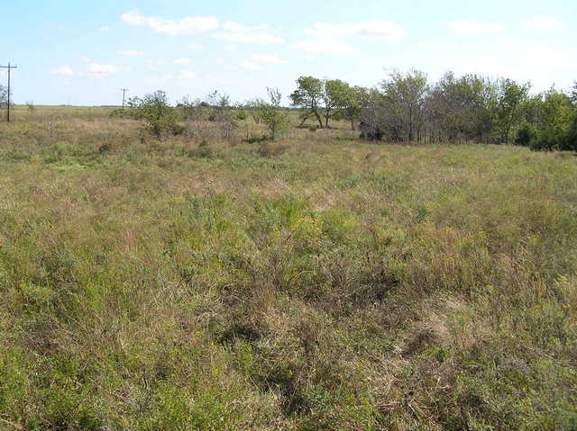Site of the confluence of 35 North 97 West, looking east.