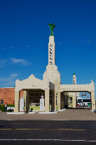 #12: The famous old Route 66 gas station in Shamrock, Texas - Northwest of the point