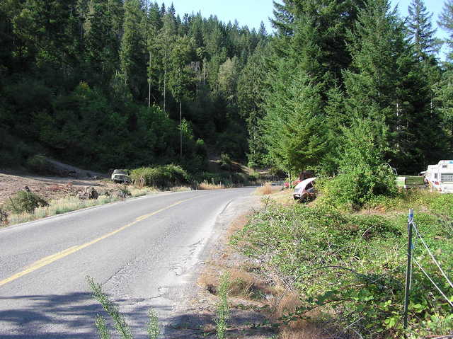 View North (along Myrtle Creek Road).