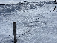 #10: Snow covered fences near the confluence point.