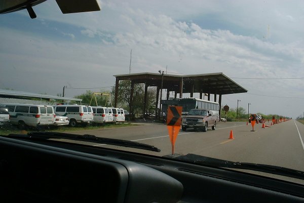 Border Patrol check point where we got searched