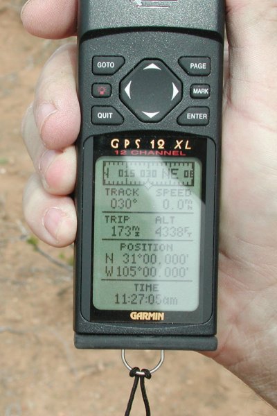 GPS at 31N 105W