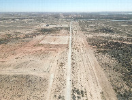 #9: View East (along the New Mexico-Texas state line, towards the Pecos River) from a height of 120m