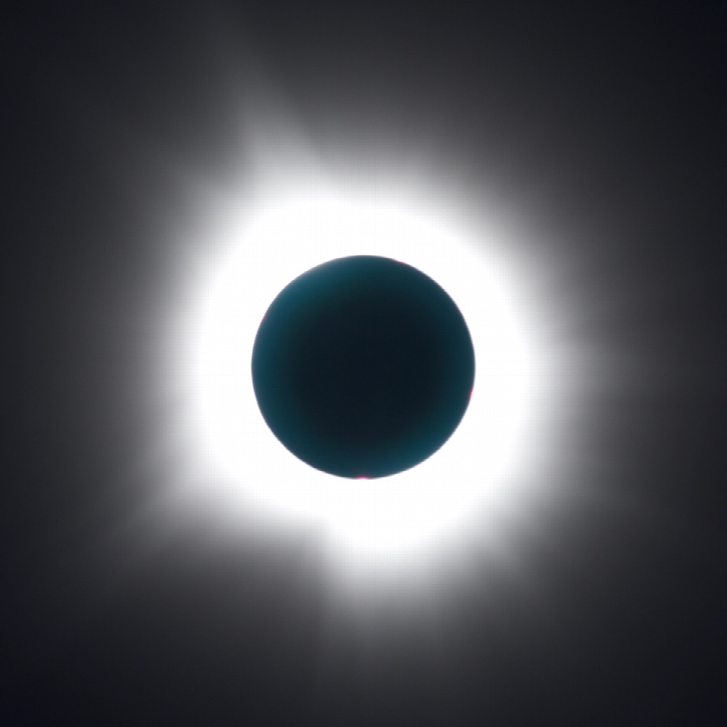 The total solar eclipse, photographed 1.5 hours later, from the town of Ennis