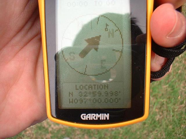 A GPS shot from the confluence.