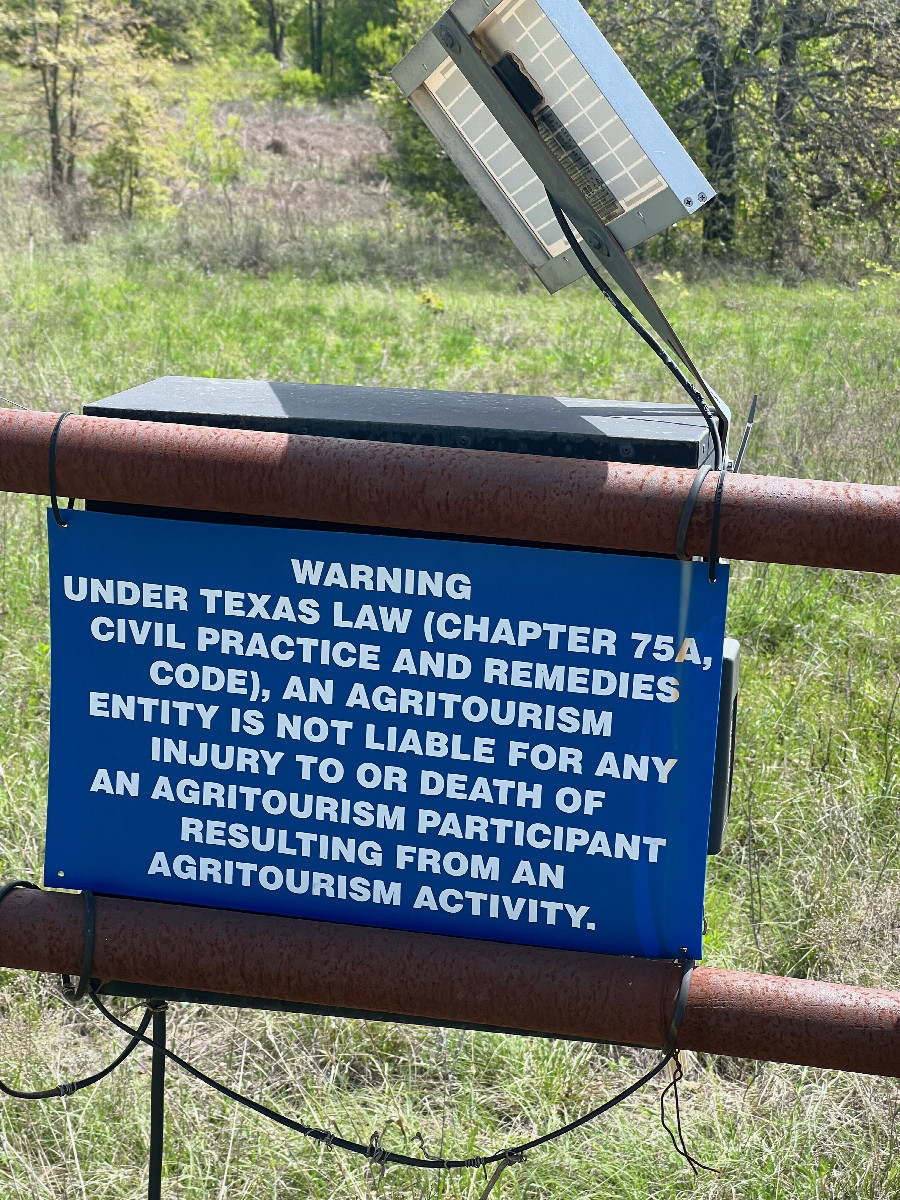 I saw this sign at the farm gate (where I parked).  I’m not sure exactly what it means...