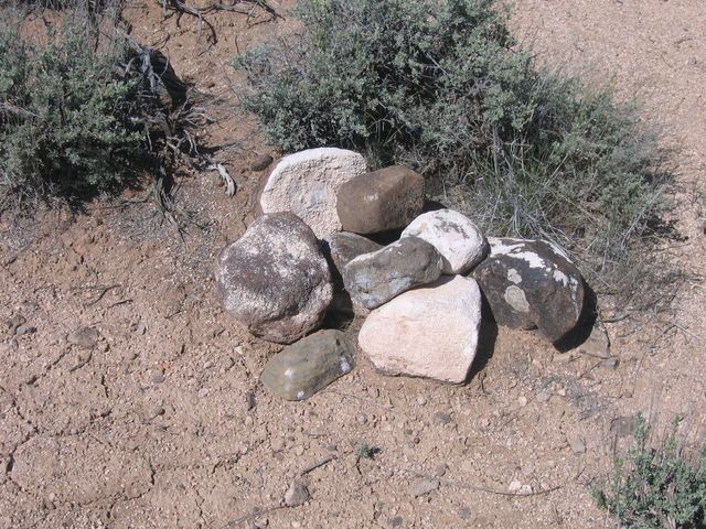 Cairn left by prior visitor