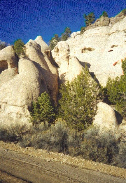 Roadside rock formation on the way to Hamlin Valley