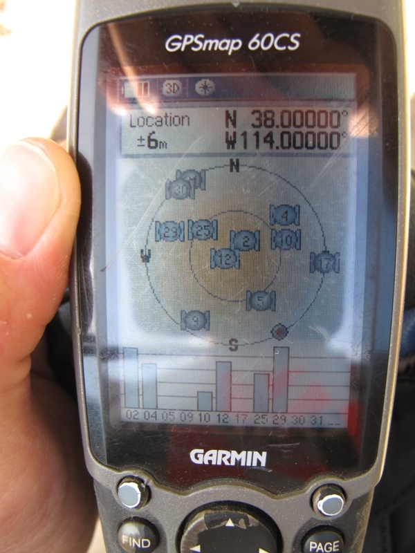 GPS at 38N 114W