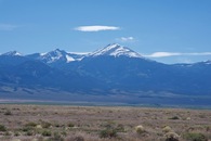 #12: A close-up view of 13,065 ft Wheeler Peak, about 17 miles to the West