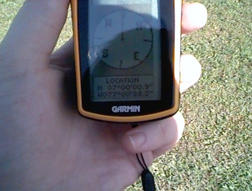 GPS receiver by the first house.