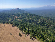 #11: View West (with a view of Mount Adams to the right), from 120m above the point