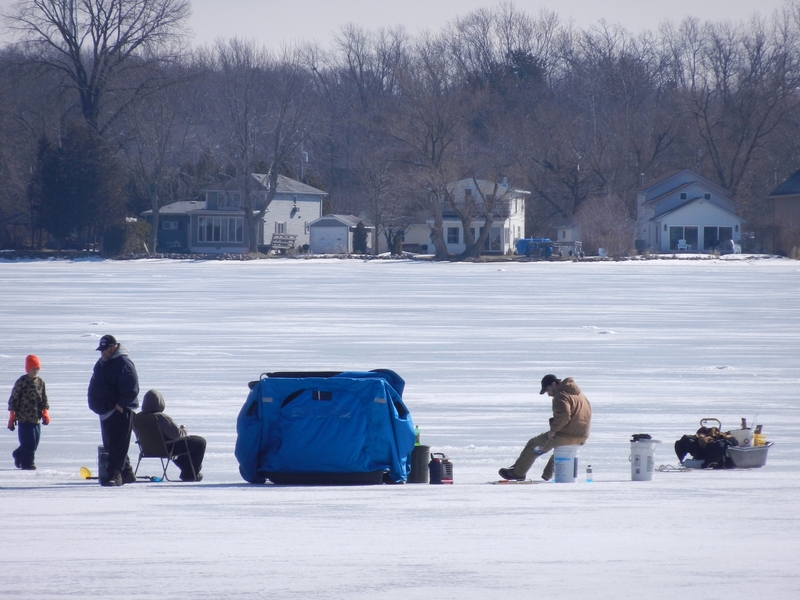 Ice fishing activity
