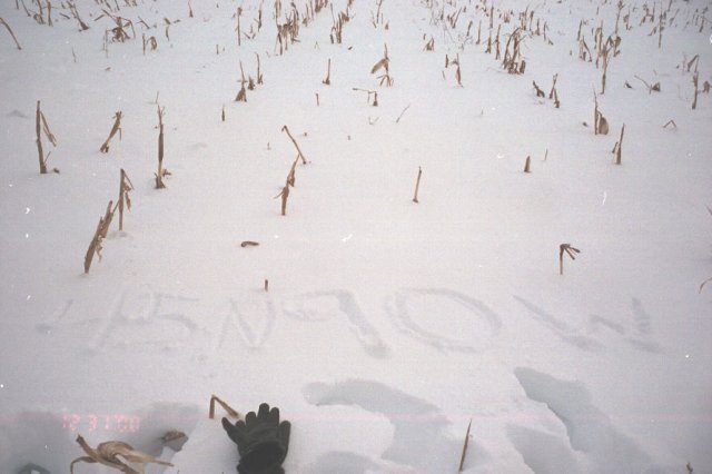 Not much else to see, so we wrote in the snow.