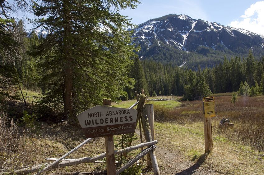 The "Bannock Trail" trailhead, just 0.6 miles from the confluence point 