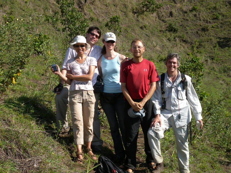 The Confluence Hunters: Elionora, Miguel, Anja, Rainer M. and Rainer B.