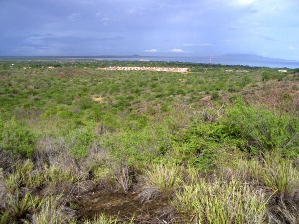 Vista de la laguna de la Restinga y las Tetas de Maria Guevara