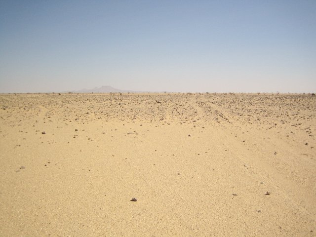 Empty desert facing North