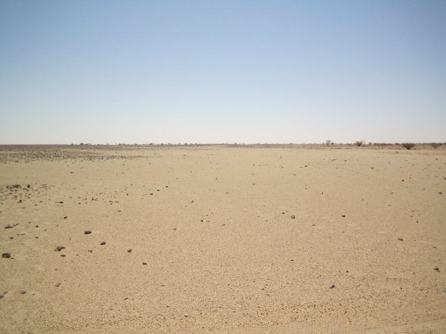 Empty desert facing East