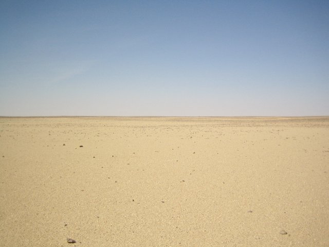 Empty desert facing South