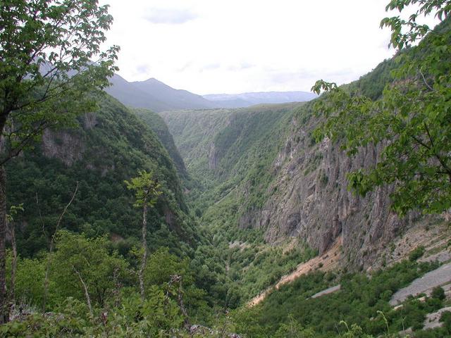 Precipitous Gorge in the Vicinity of 43&deg;N 19&deg;E