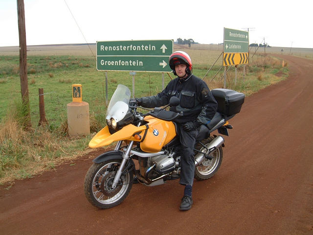 Donald Massyn at the Groenfontein T-junction close to the Confluence