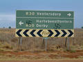 #3: Road sign at the T-junction to Rhenosterfontein
